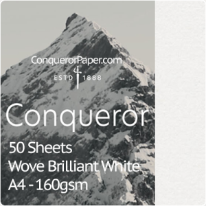 SMALL PACK - TINT:BrilliantWhite, FINISH:Wove, PAPER:160gsm, SIZE:A4-210x297mm, QTY:50Sheets, WATERMARK:No